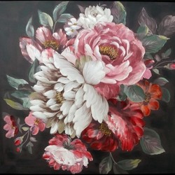 CANVAS WITH HAND PAITING - ROSE