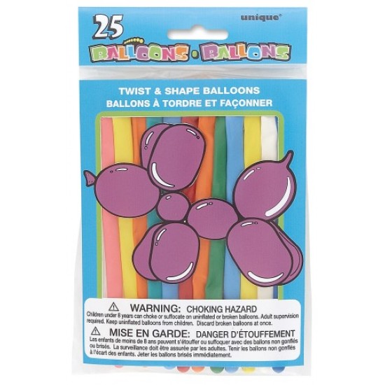 25 TWIST & SHAPE BALLOONS