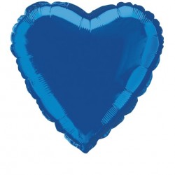 ROYAL BLUE HEART 18" FOIL PKG