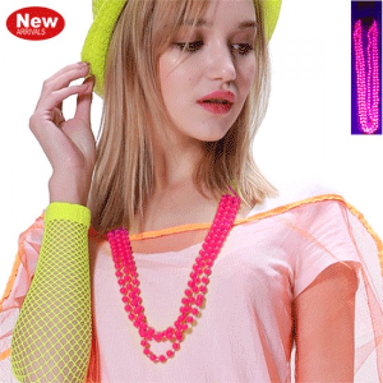 "*3PK NEON NECKLACE-PINK"