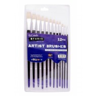 MM Brushes 12pc Flat 1-12
