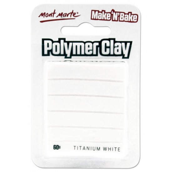 MM Make n Bake Polymer Clay 60g - Titanium White
