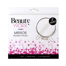 Mirror Double Faced 14cm Plain and Magnified w stand