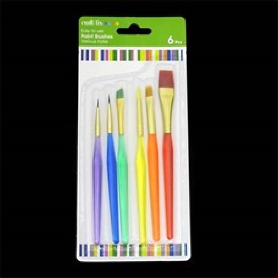 Brushes Paint Artist Coloured 6Pk