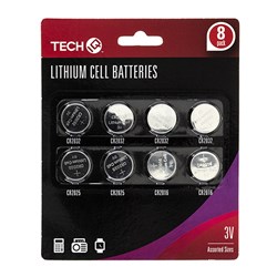 Batteries 3V Lithium 8Pk Cr2032x4/Cr2025x2/Cr2016x2