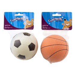 Dog Toy Sports Ball Soccer or Basketball Style Dia 9cm