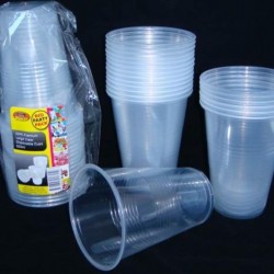 Clear Jumbo Disposable Cups - 500ML-12PK