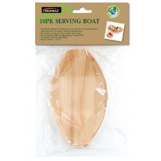 10PK Wooden Catering Serving Boats