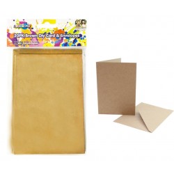 20PK Brown Craft Envelopes & Cards
