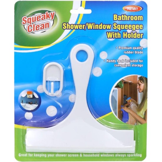 Bathroom Shower/Cleaning Squeegee With Holder