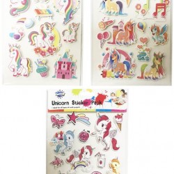 Unicorn Sticker Pack - 3 Assorted (S) (D)