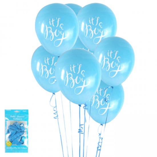 6pk Baby Shower in Blue Balloons